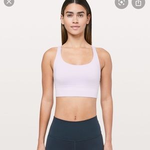 Lululemon Energy Bra Long Line in Nulu Sheer Lilac